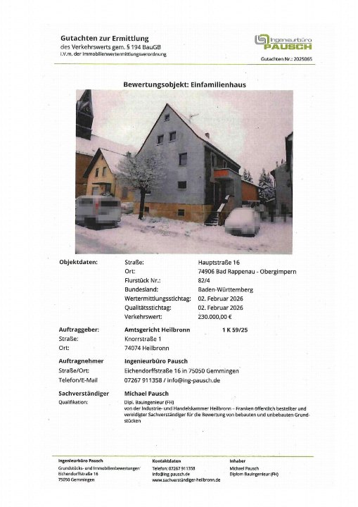 Textseite — Einfamilienhaus in Bad Rappenau - Obergimpern