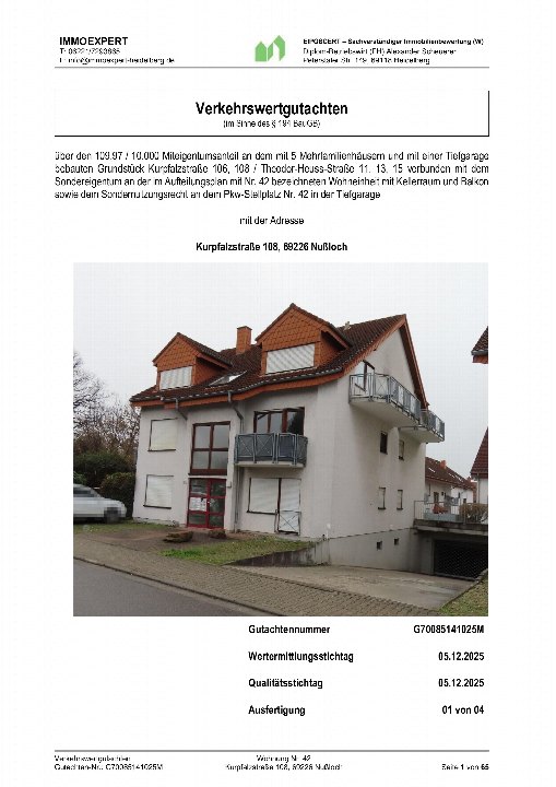 Textseite — Eigentumswohnung in Nußloch