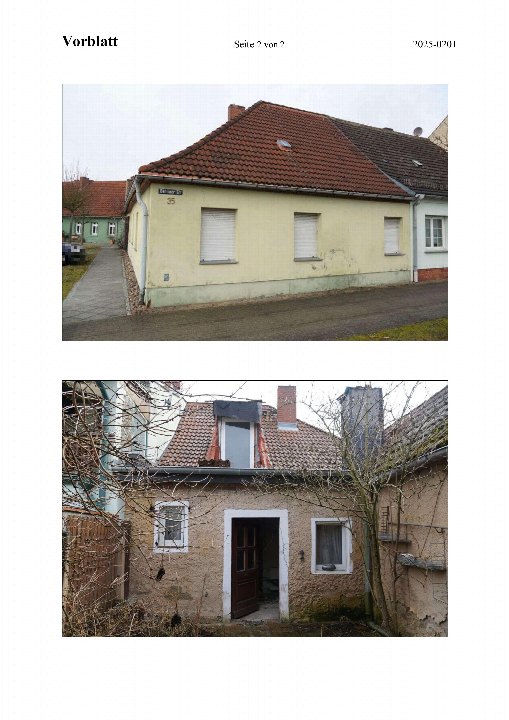 Textseite — Einfamilienhaus in Jüterbog OT Kloster Zinna