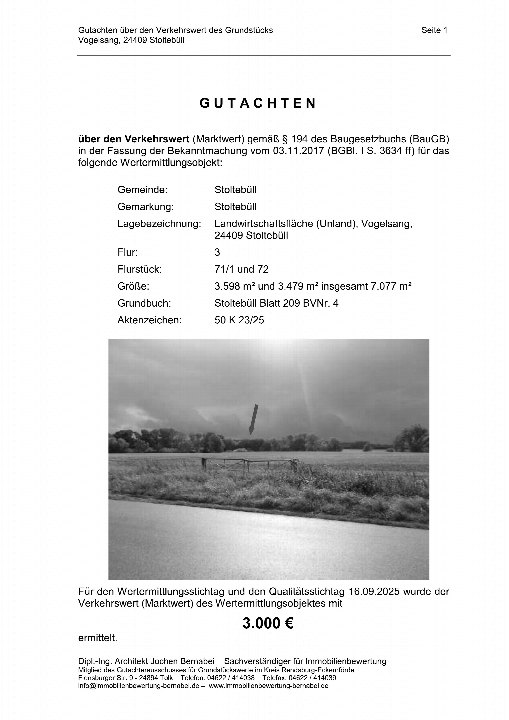 Textseite — Grundstück in Stoltebüll