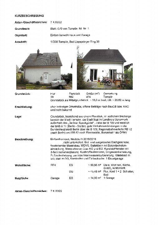 Textseite — Immobilie in Templin