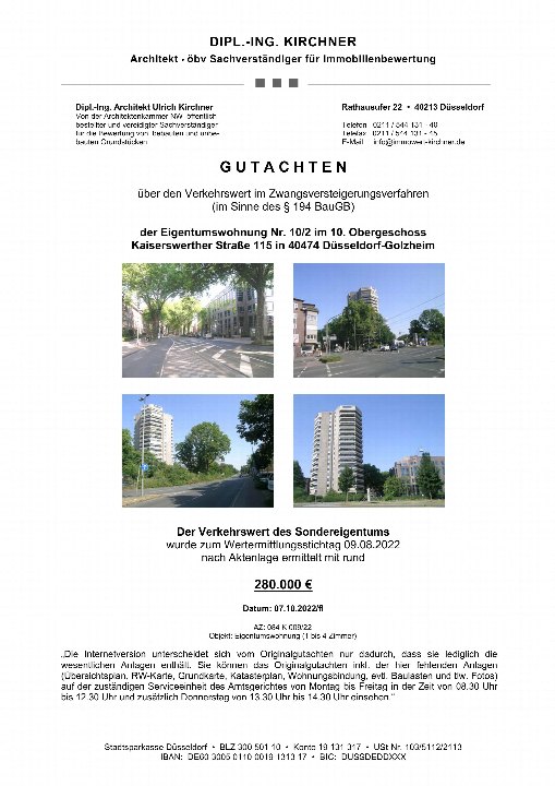 Textseite — Eigentumswohnung in Düsseldorf