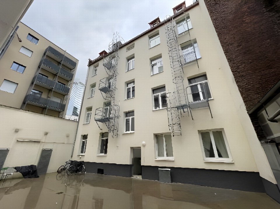 Außenansicht hinten — Mehrfamilienhaus in Frankfurt am Main, Elbestraße 46, 46a
