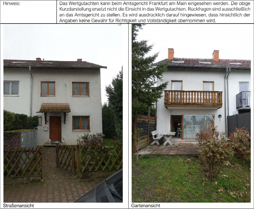 Objektfoto — Reihenhaus in Frankfurt am Main, Steinbacher Hohl o.Nr. 111, Steinbacher Hohl 108 u.