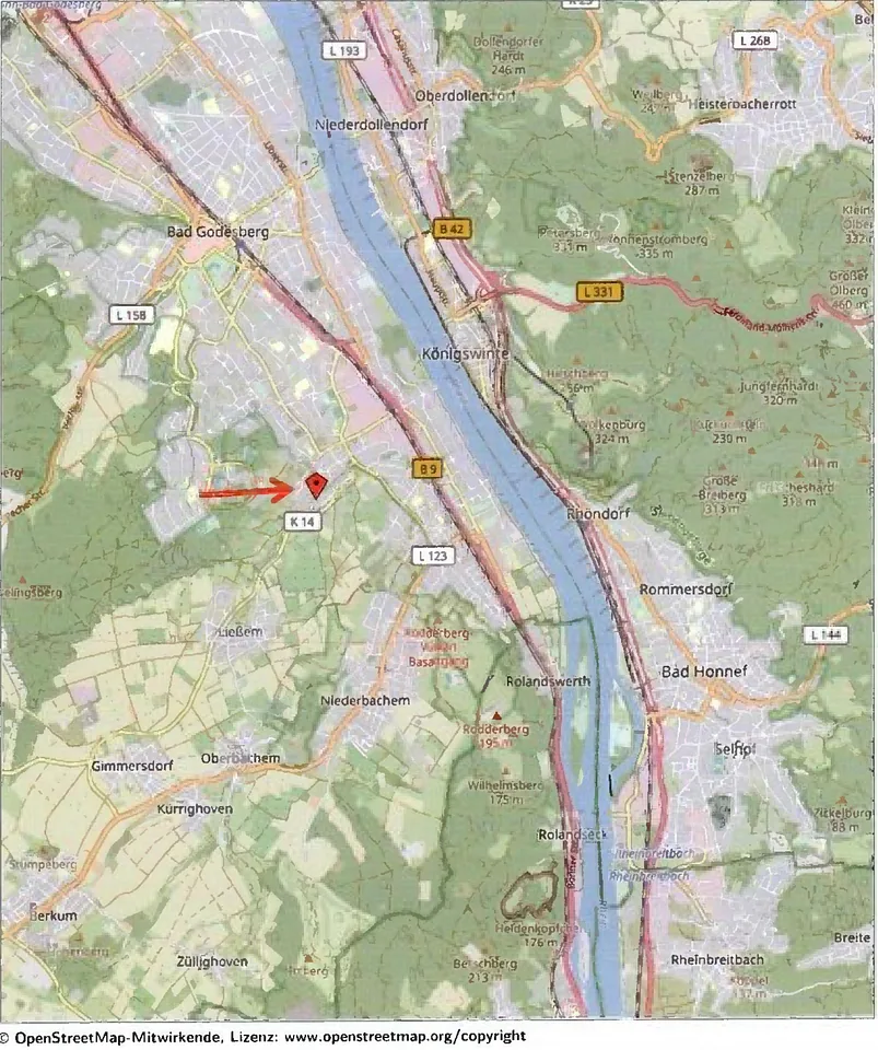 Objektfoto — Baureifes Grundstück in Bonn, Ließemer Straße