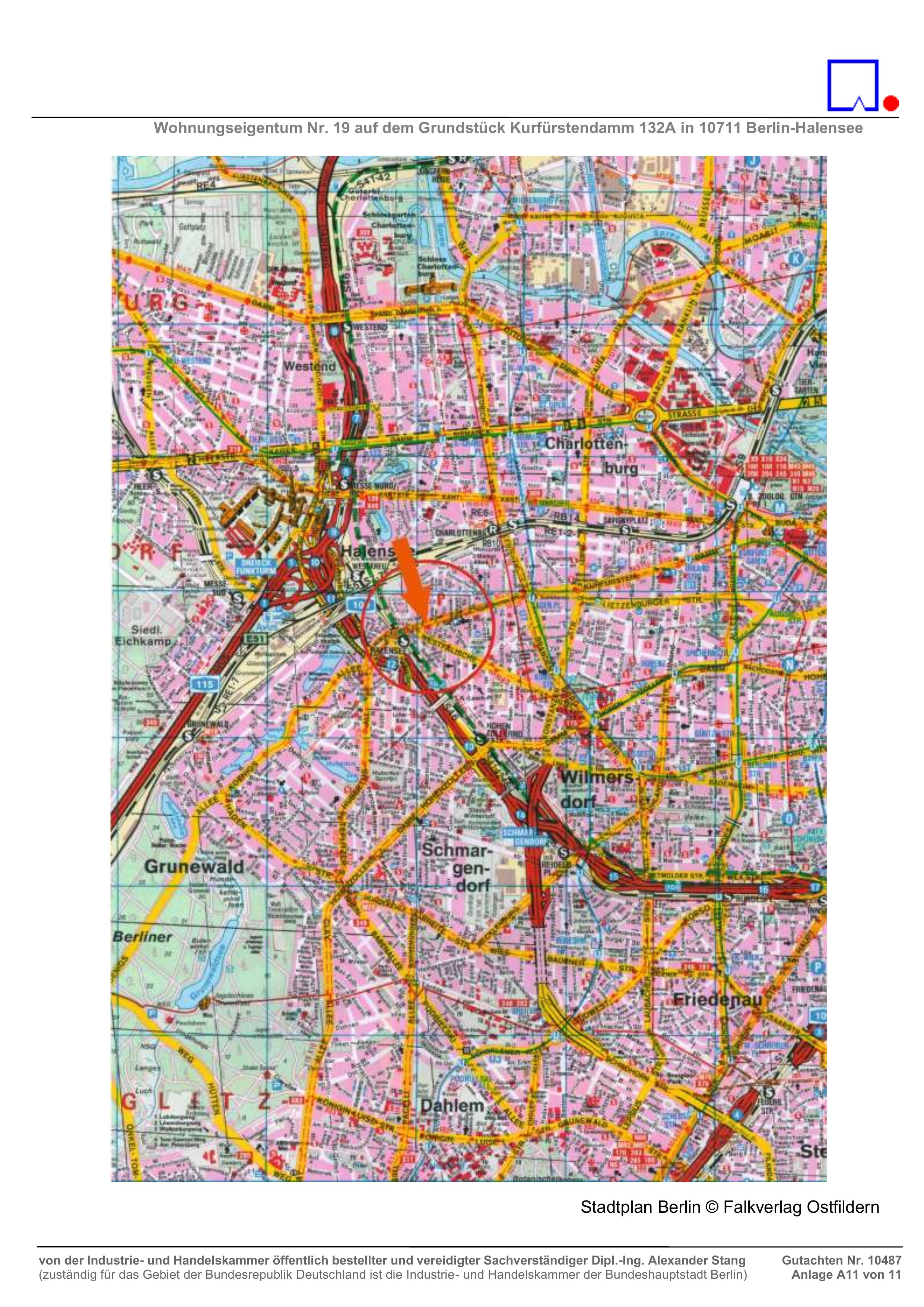 Lagekarte — Eigentumswohnung in Berlin-Halensee, 10711