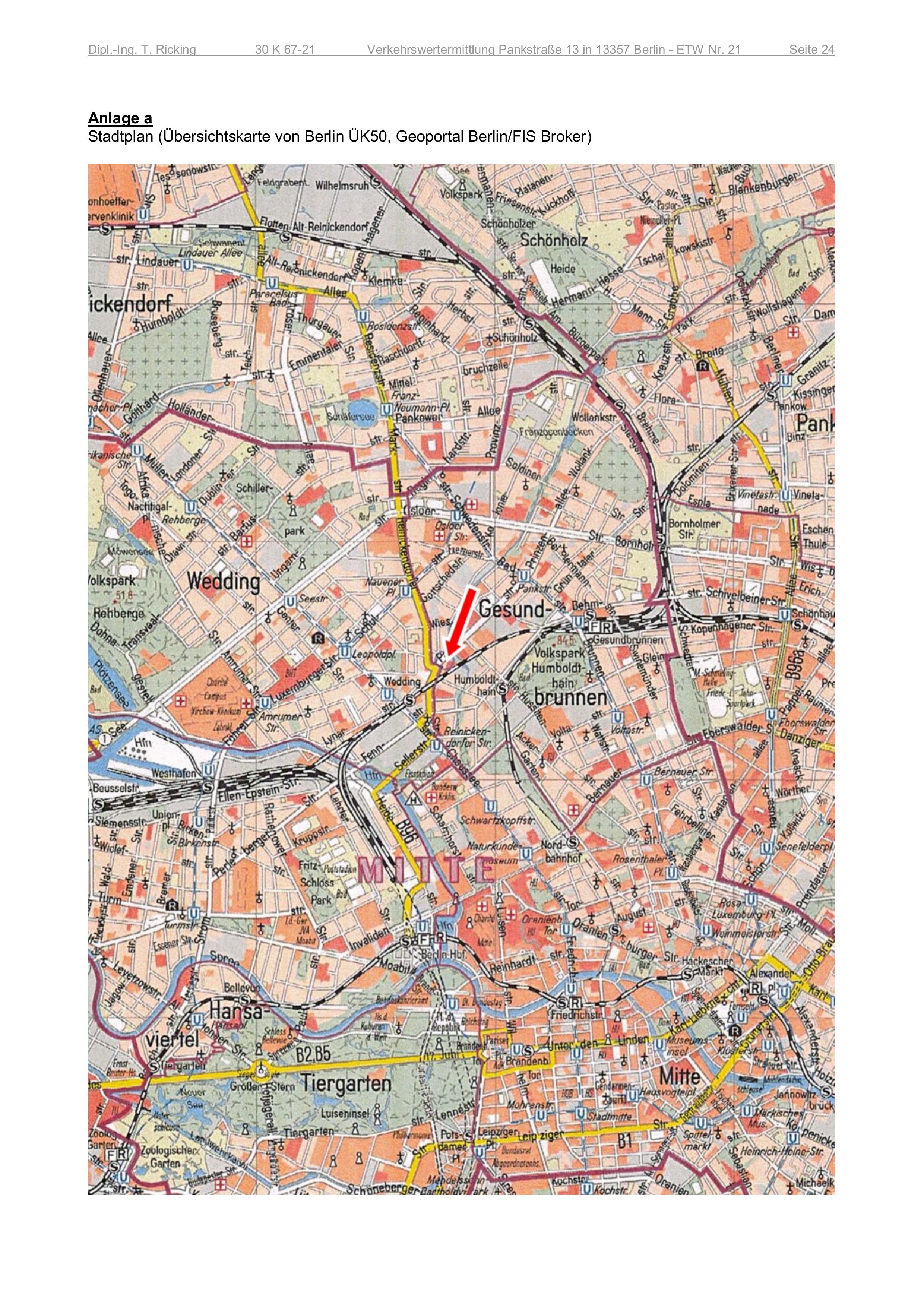 Lagekarte — Sonstiges Teileigentum (z.B. Keller, Hobbyraum) in Berlin, 12159
