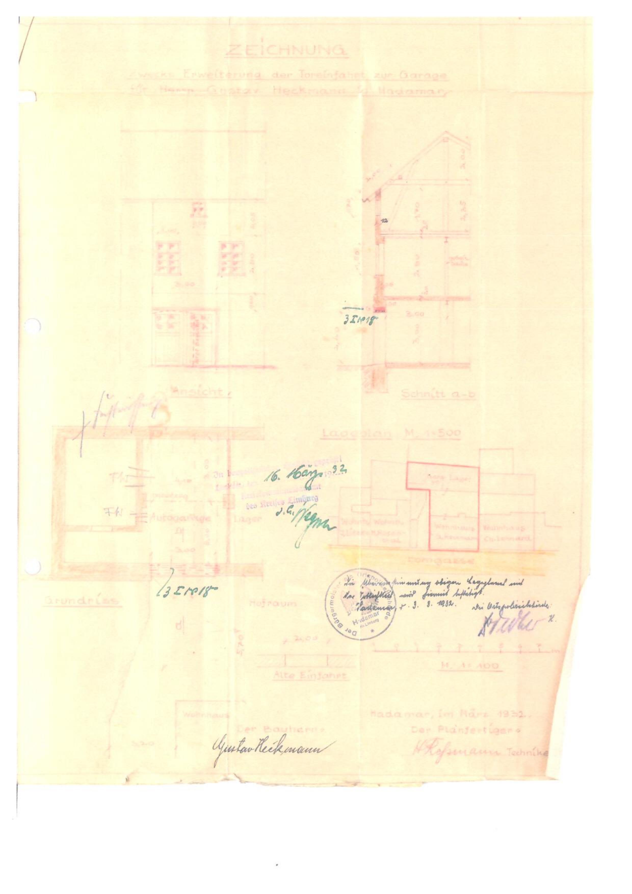 Grundriss — Mehrfamilienhaus Borngasse 32, Hadamar
