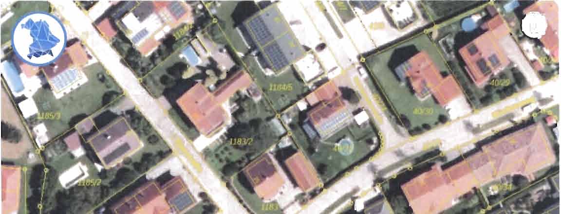 Luftbild einer Wohngegend mit Grundstücksnummern und Gebäuden in Kirchdorf am Inn, von-Richingen-Straße 17, 805