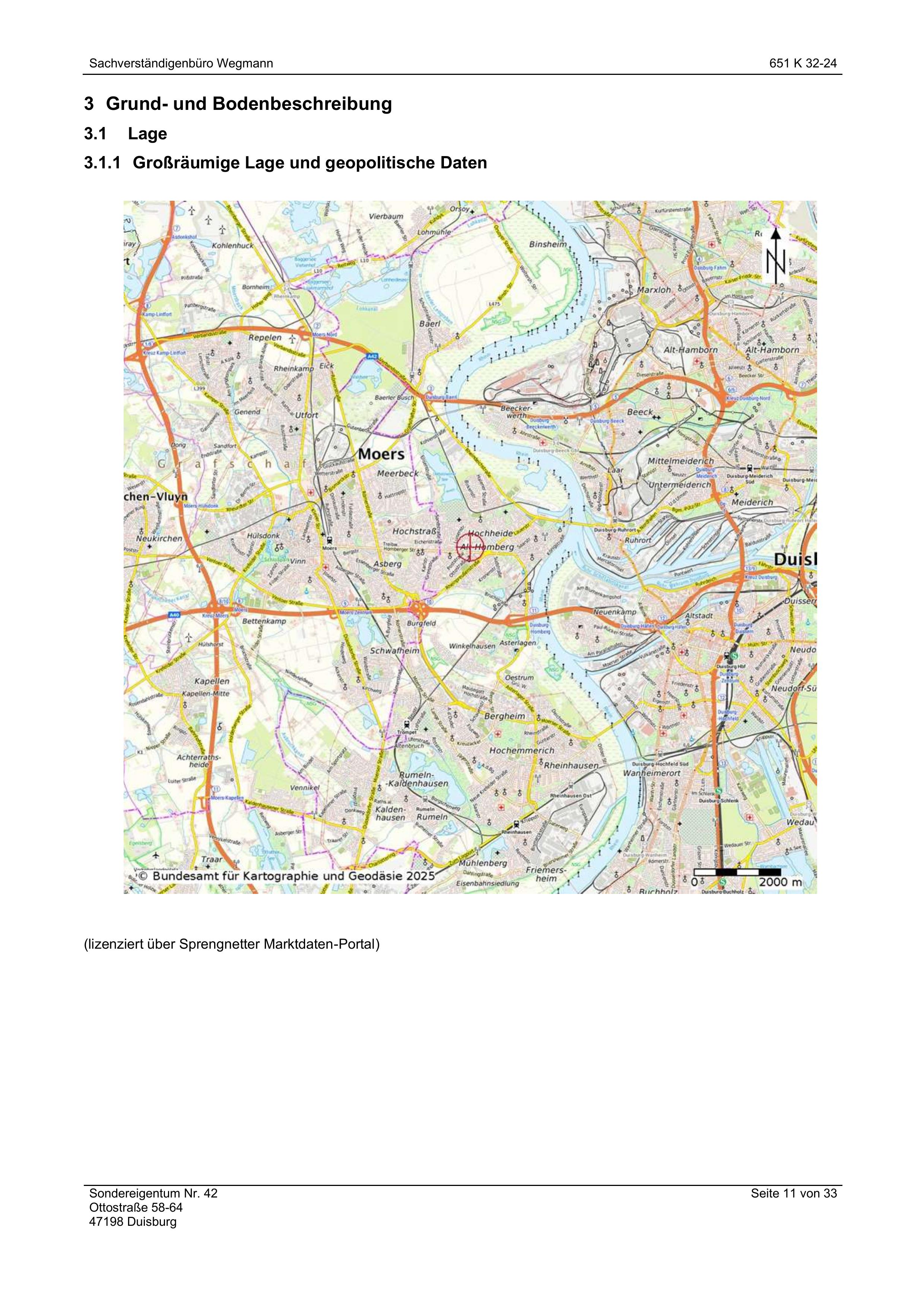 Lagekarte — Eigentumswohnung in Duisburg, 47198