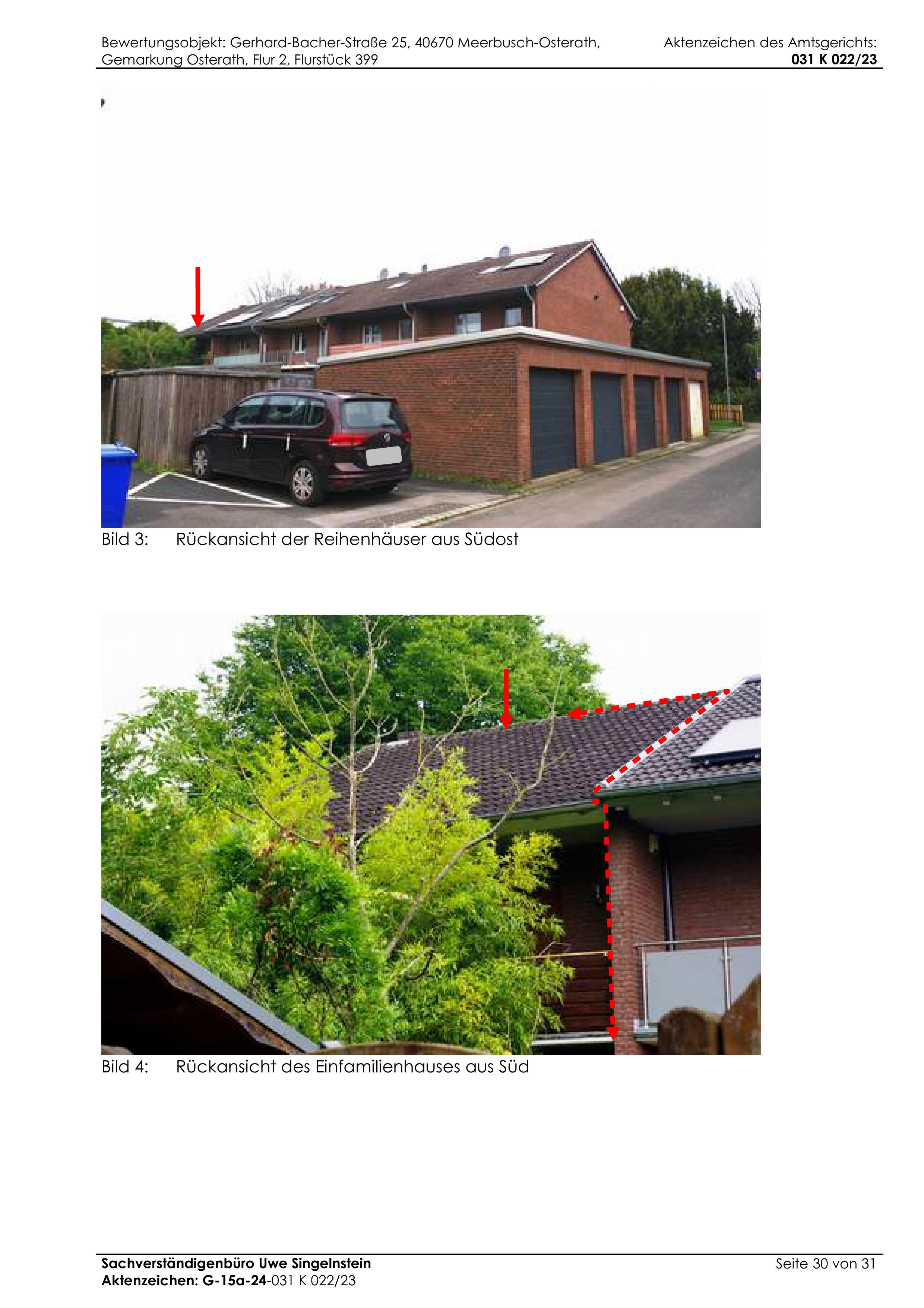 Außenansicht hinten — Garage in Meerbusch-Osterath, Gerhard-Bacher-Straße 25
