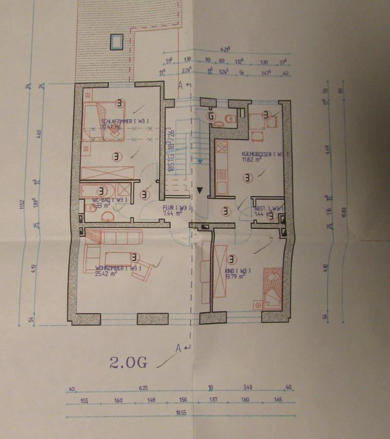Grundriss — Eigentumswohnung Antonienstraße 24, Duisburg