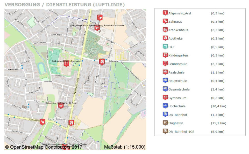Lagekarte — Garage in Duisburg, 47058