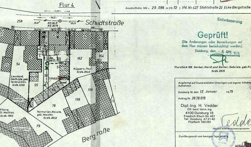 Lageplan — Garage Schmidtstr. 15, 15, Duisburg