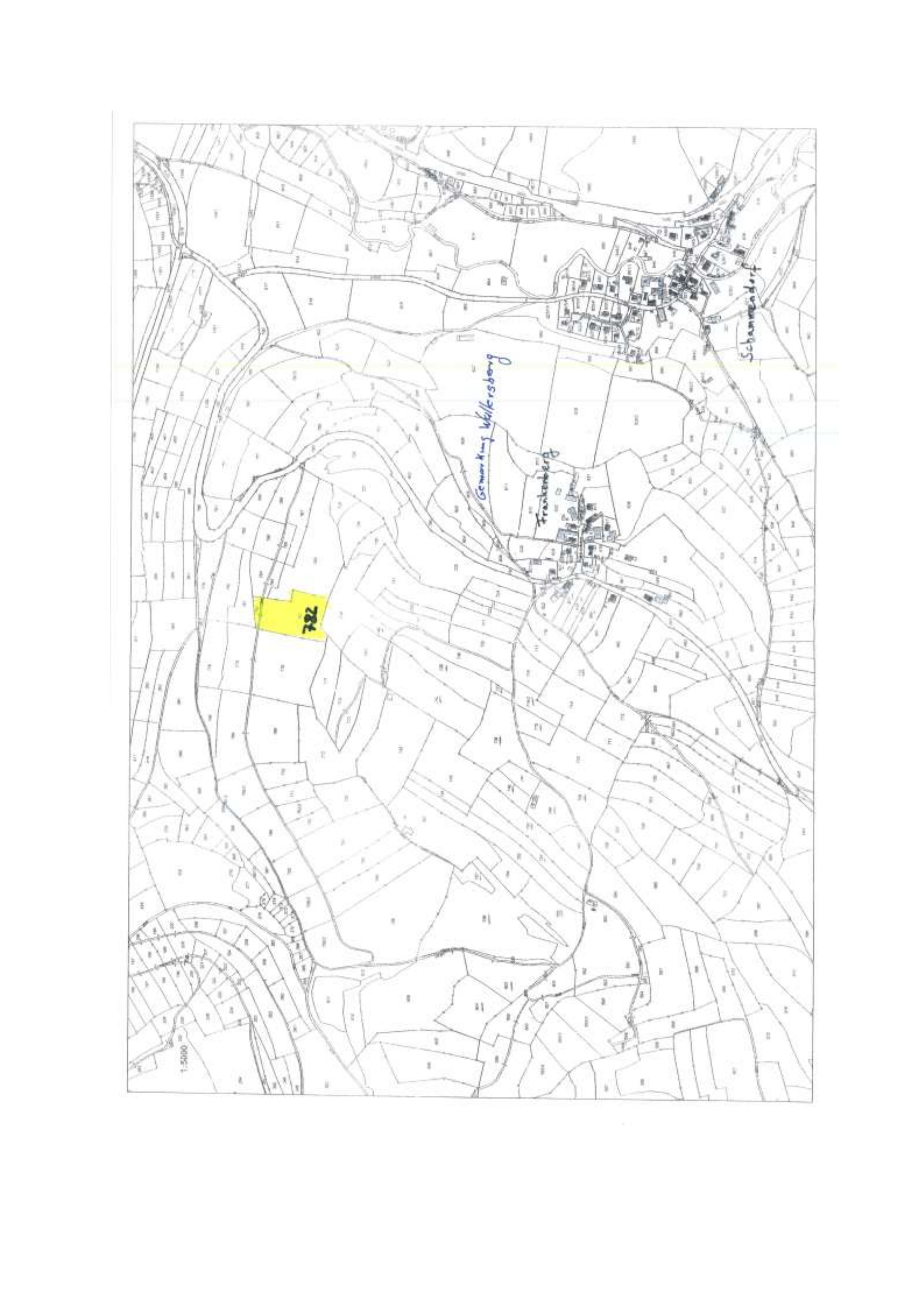 Flurkarte — Unbekannt in Küps - Oberlangenstadt, 96328