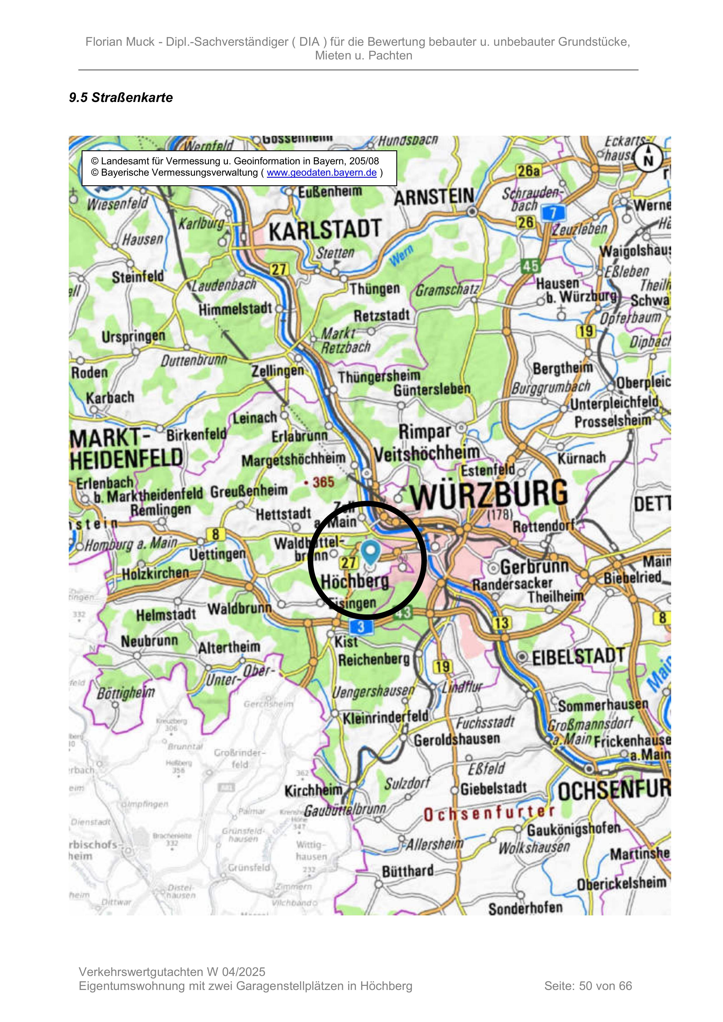 Lagekarte — Zweifamilienhaus in Höchberg, 97204