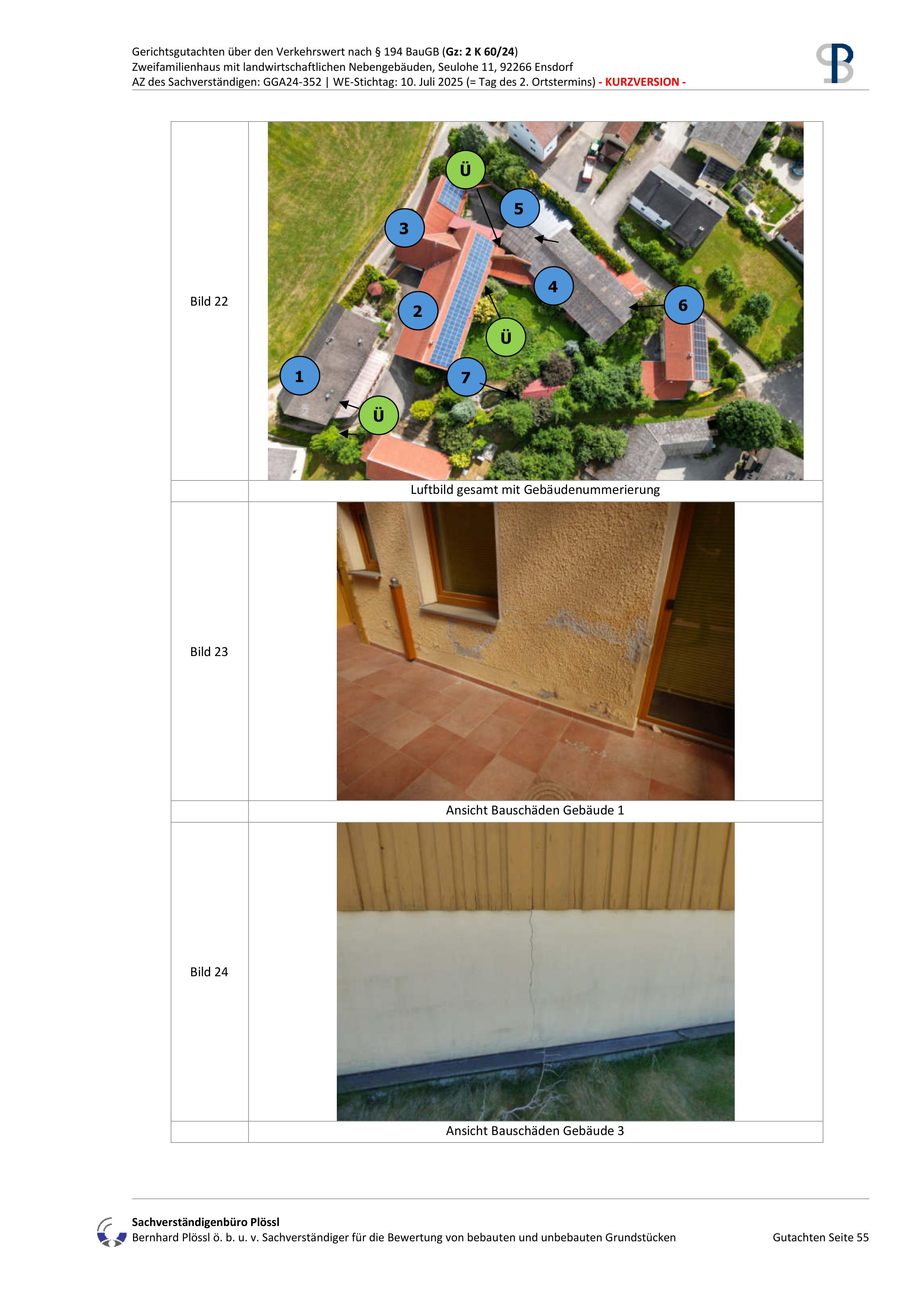 Luftbild — Zweifamilienhaus in Ensdorf Tag Ortstermin, 92266