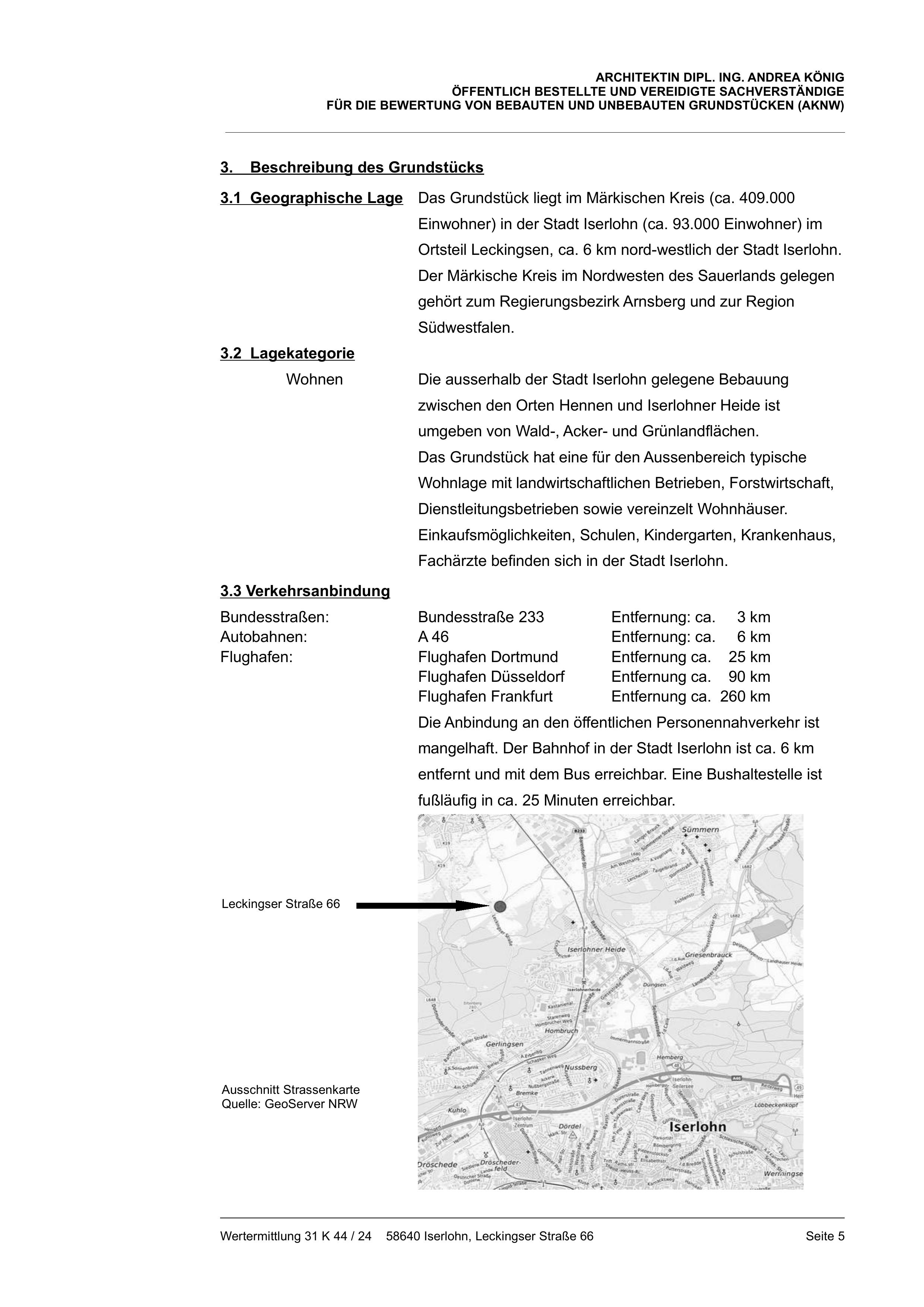 Lagekarte — Land- und forstwirtschaftlich genutztes Grundstück in Iserlohn - Hennen zum, 58640