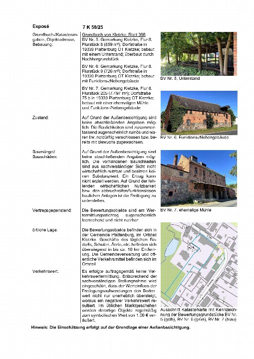 Textseite — Sonstiges in Plattenburg OT Kletzke