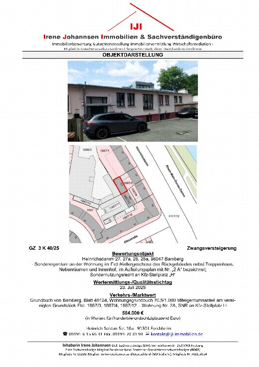 Textseite — Eigentumswohnung in Bamberg - Sondereigentum an der Wohnung im Erd-