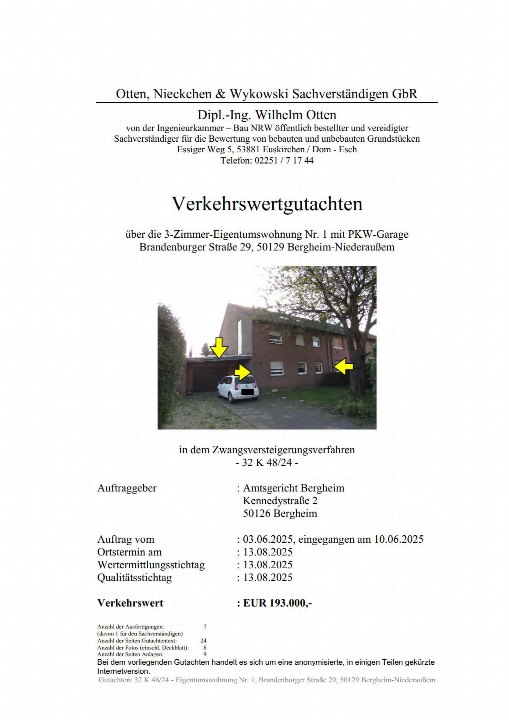 Textseite — Eigentumswohnung in Bergheim