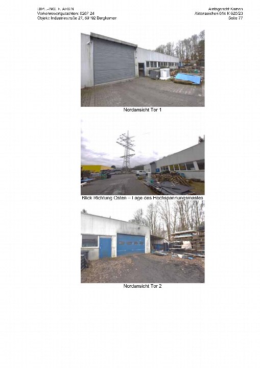 Garage/Stellplatz — Gewerbeeinheit (z.B. Laden, Büro) in Bergkamen, Industriestraße 27