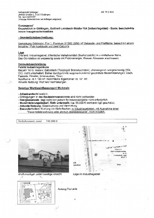 Textseite — Wohn-/Geschäftshaus in Göttingen