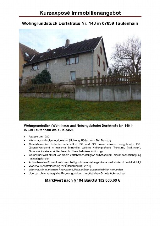 Textseite — Einfamilienhaus in Tautenhain