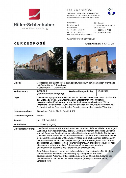 Textseite — Wohn-/Geschäftshaus in Ostritz
