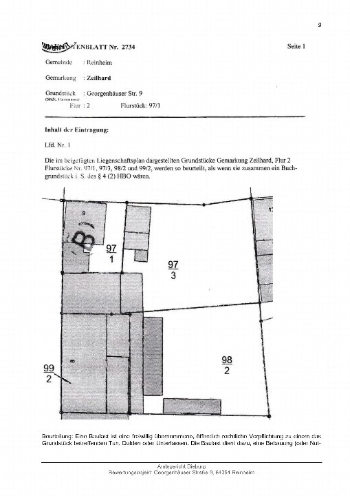 Textseite — Einfamilienhaus in Reinheim Wertermittlungsstichtag