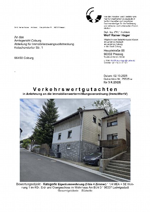 Textseite — Eigentumswohnung (3 bis 4 Zimmer) in Pressig