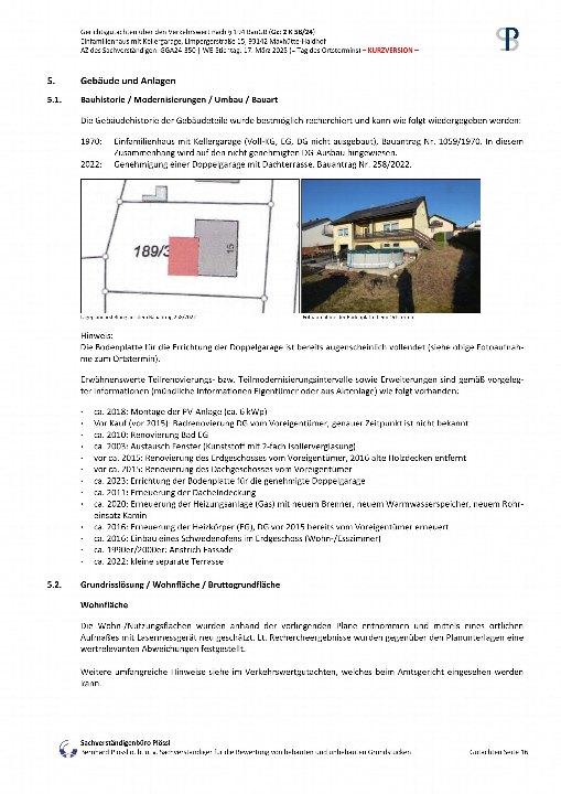 Textseite — Einfamilienhaus in Maxhütte-Haidhof Tag Ortstermin