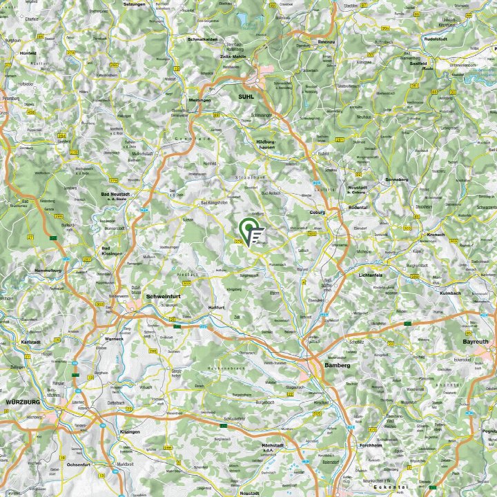 Lagekarte — Unbekannt in Maroldsweisach, 96126