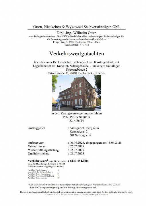 Textseite — Wohn-/Geschäftshaus in Bergheim