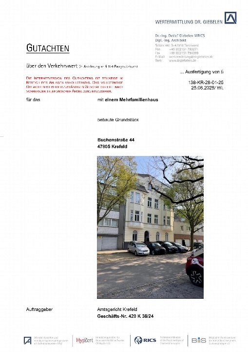 Textseite — Mehrfamilienhaus in Krefeld