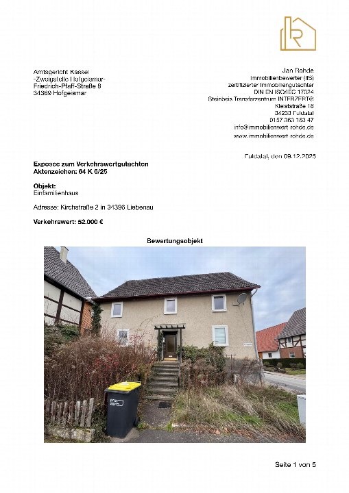 Textseite — Einfamilienhaus in Fuldatal