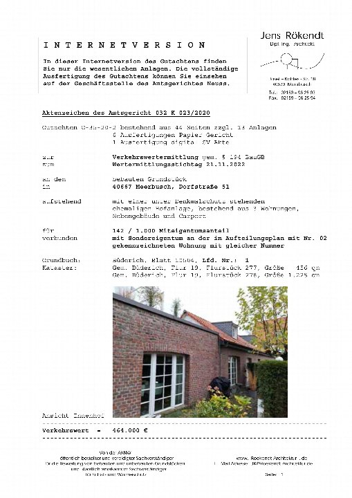 Textseite — Eigentumswohnung in Meerbusch
