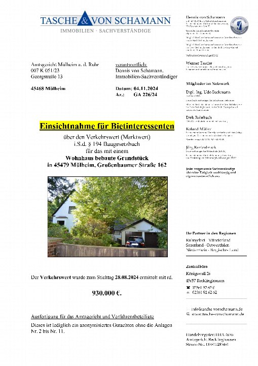 Textseite — Einfamilienhaus in Mülheim