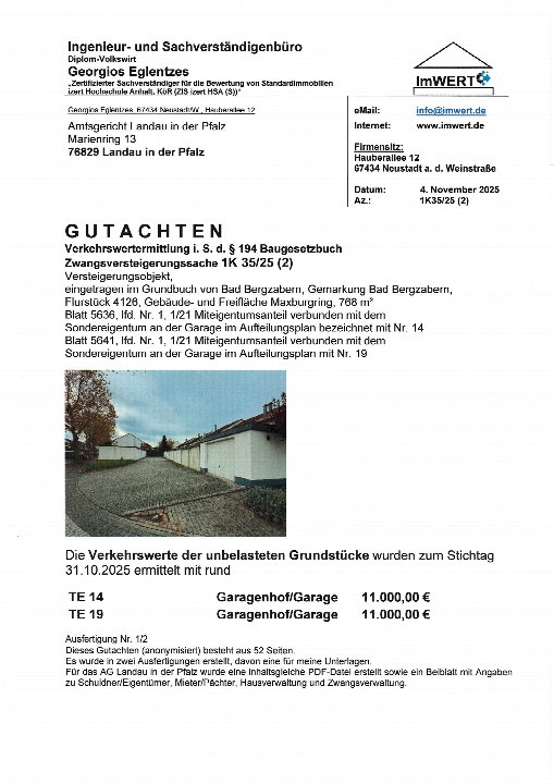 Textseite — Garage in Neustadt