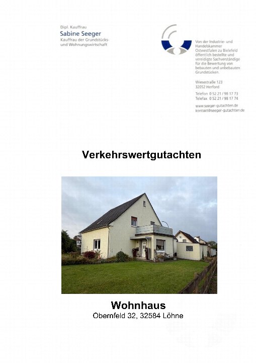 Textseite — Einfamilienhaus in Löhne