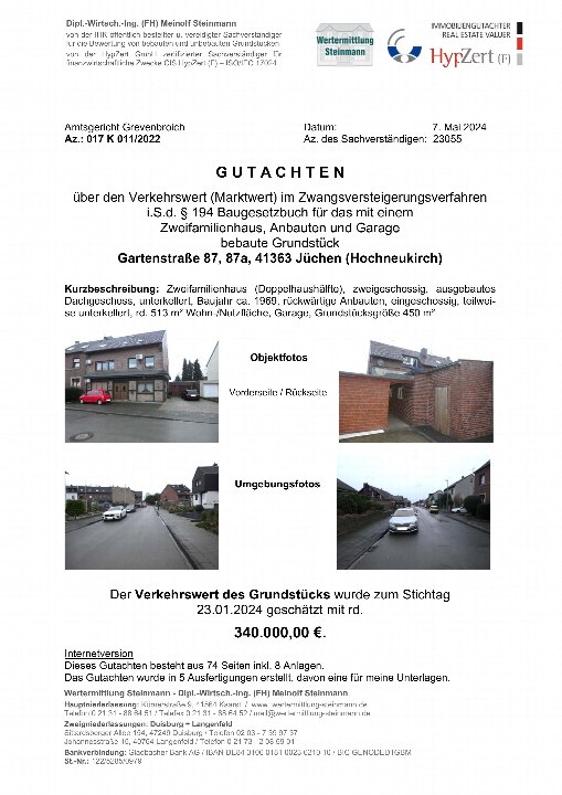 Textseite — Doppelhaushälfte in Jüchen