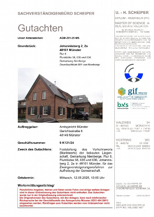 Textseite — Zweifamilienhaus in Münster