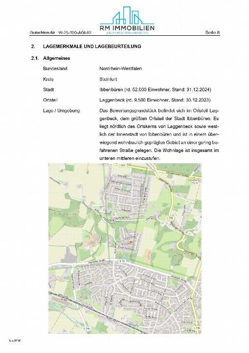 Textseite — Zweifamilienhaus in Ibbenbüren Aktenzeichen