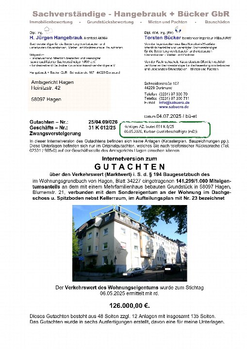 Textseite — Eigentumswohnung in Hagen