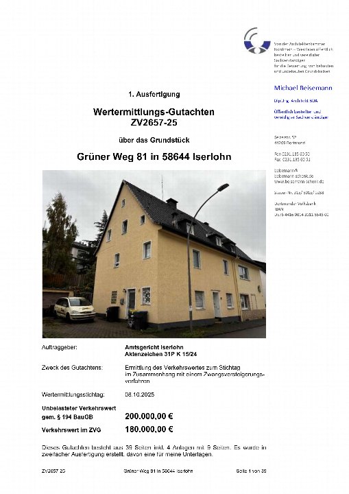 Textseite — Mehrfamilienhaus in Iserlohn