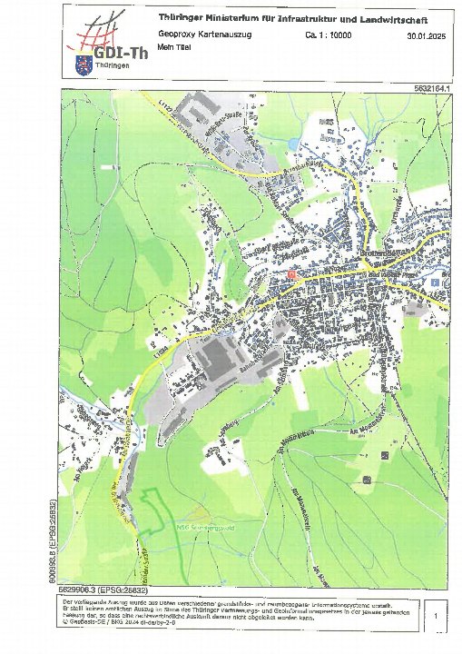 Lagekarte — Einfamilienhaus in Brotterode-Trusetal, 98599
