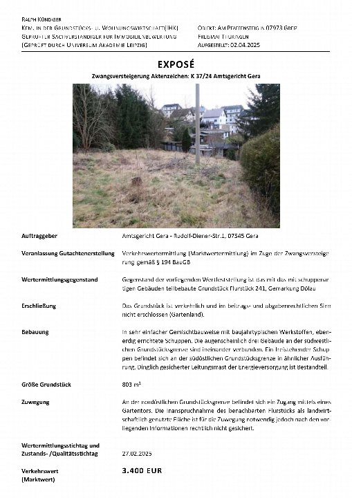 Textseite — Sonstiges in Greiz