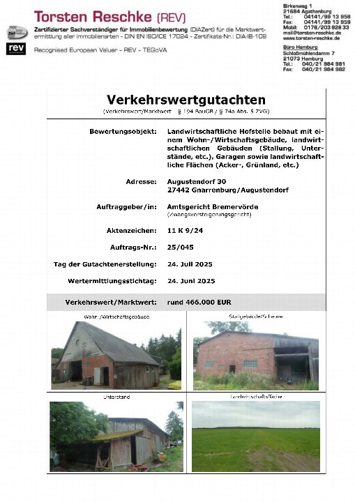 Textseite — Grundstück in Gnarrenburg/Augustendorf
