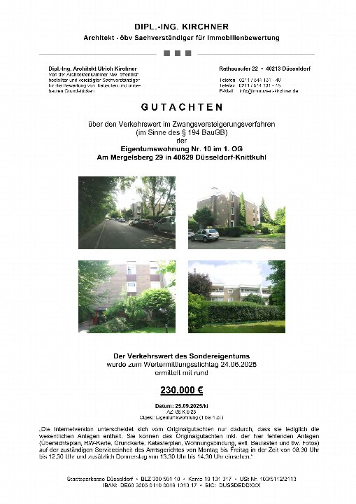 Textseite — Eigentumswohnung in Düsseldorf-Knittkuhl