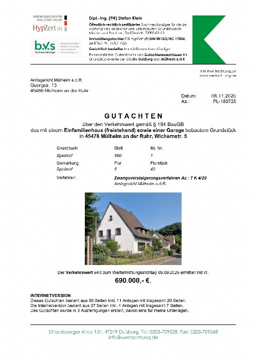 Textseite — Einfamilienhaus in Mülheim an der Ruhr